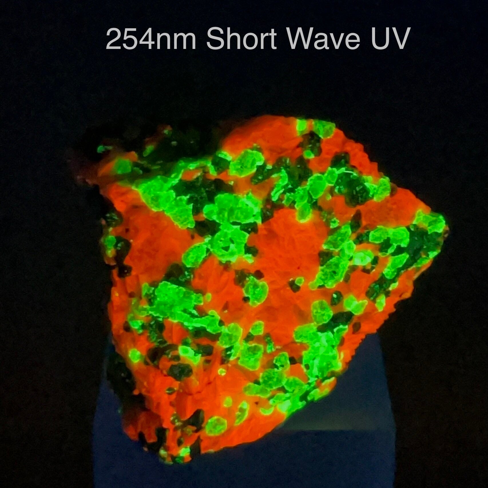ONE Willemite, Calcite & Franklinite Specimen - Fluorescent - TWO SIZES AVAILABLE