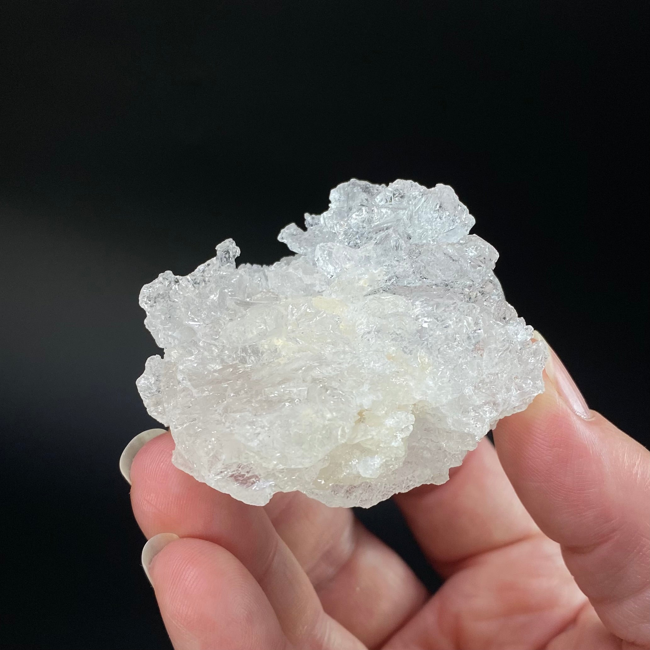 Icy Clear Etched Pollucite Crystal from Laghman, Afghanistan