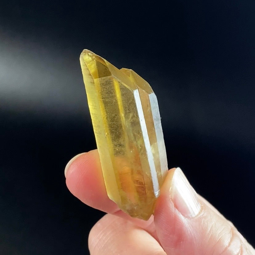 Double Terminated Smoky Citrine Crystal with Twin Termination and Time Link from Chibuku Mine, Zimbabwe