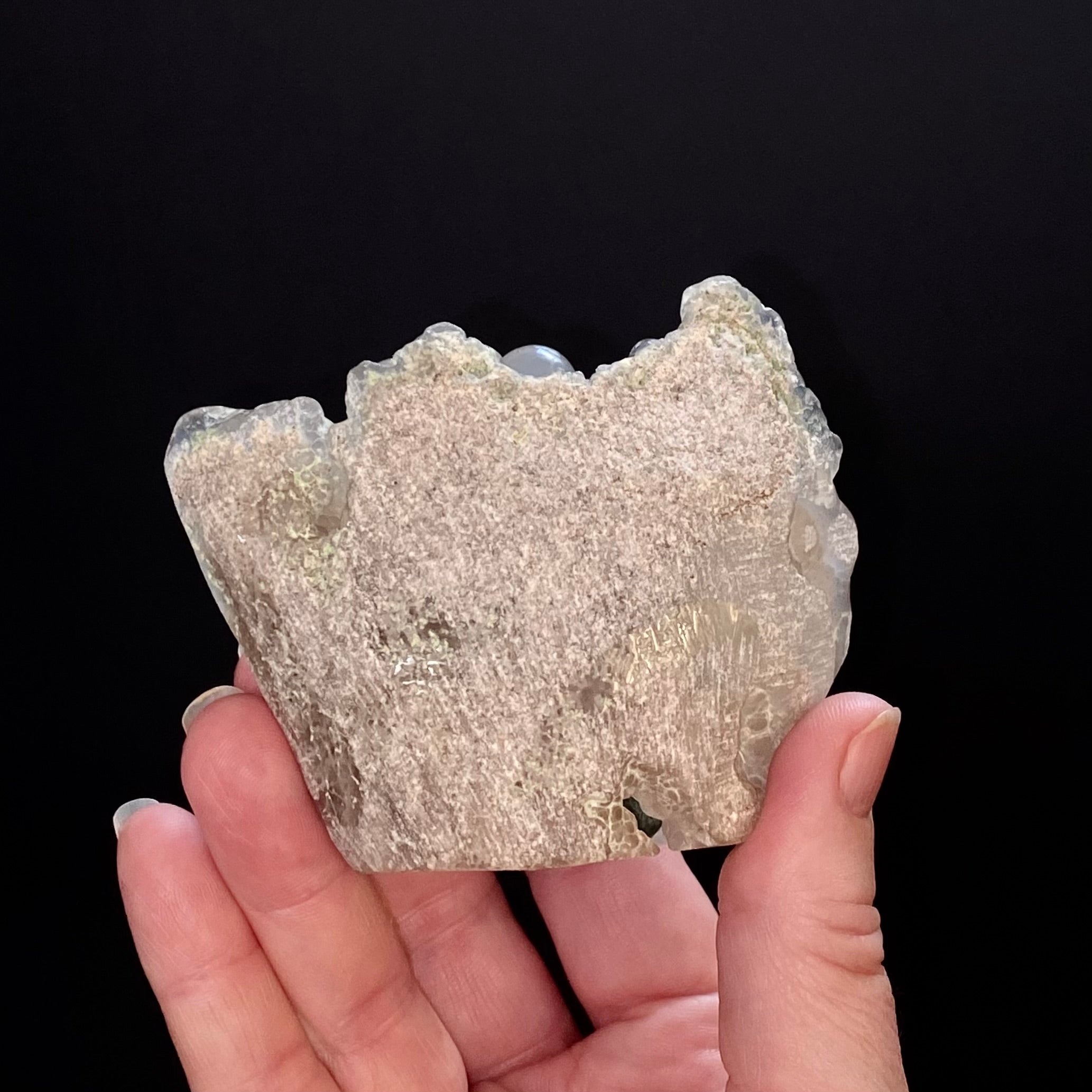 Botryoidal Chalcedony Formed in Basalt Vesicle – Maharashtra, India