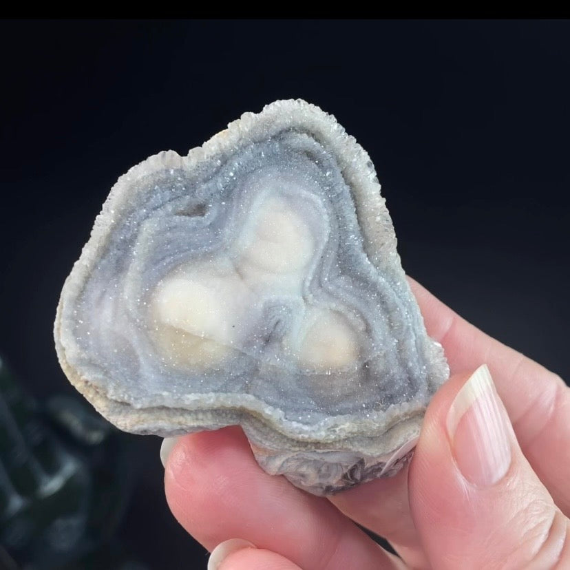 Druzy Chalcedony Concretion from Rio Grande do Sul, Brazil