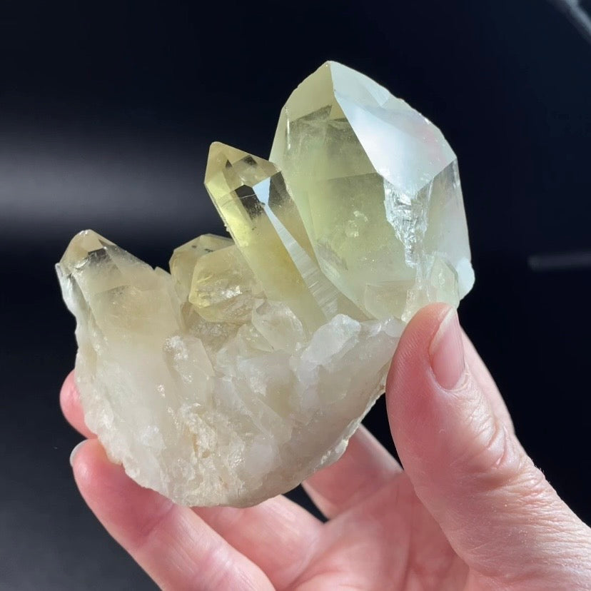 Natural Golden Citrine Quartz Cluster with Dow & Generator Crystals