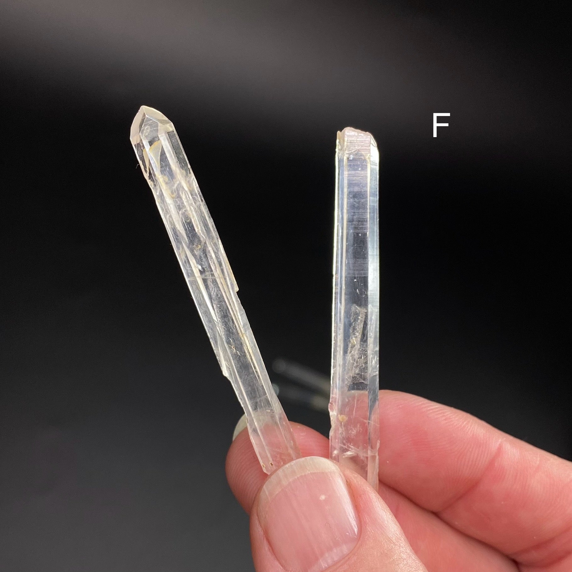 Singing Lemurian Quartz Crystal Pair from Santander, Colombia