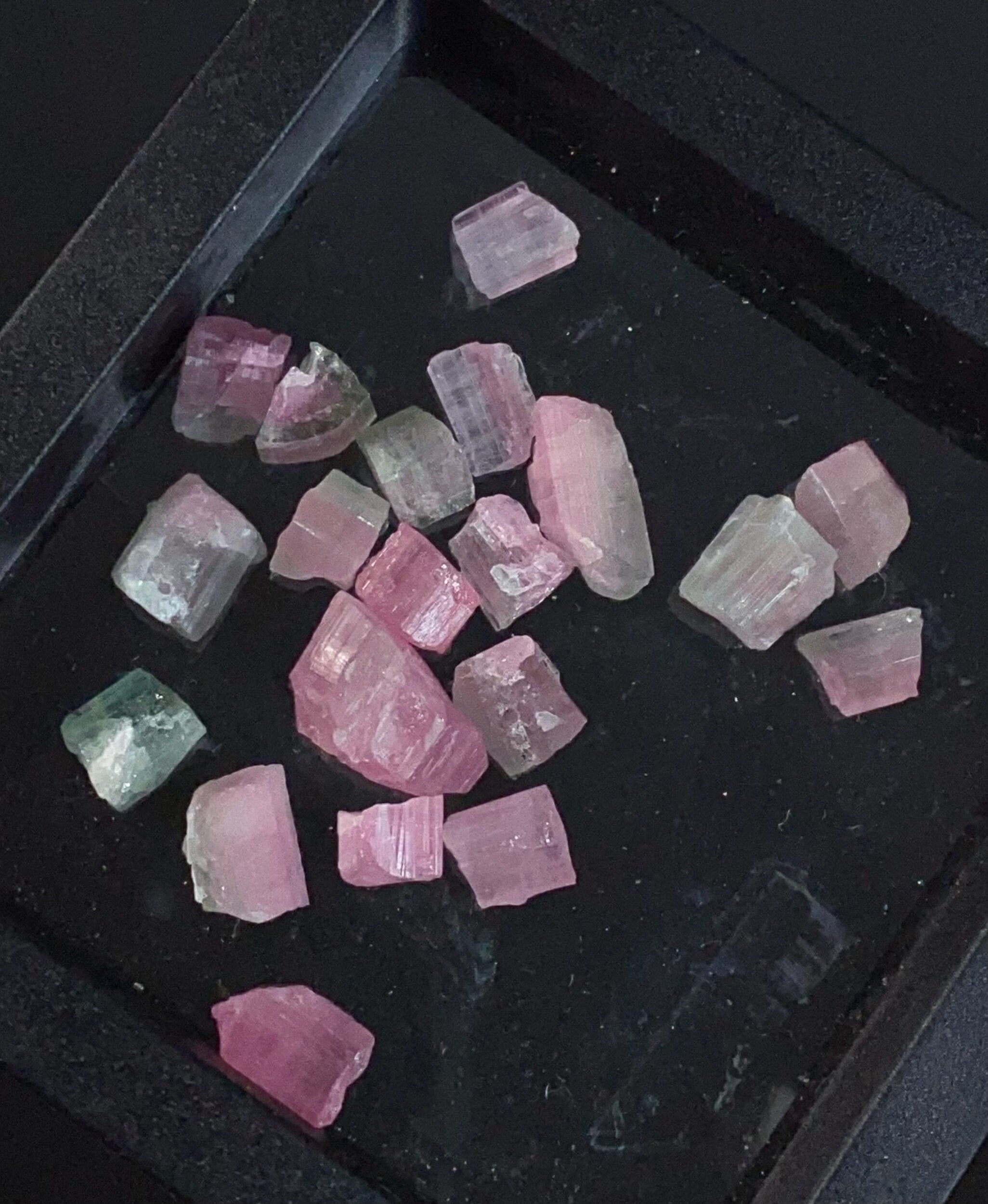 Watermelon, Pink and Green Tourmaline Lots - 8 Grams Each from Paprok, Afghanistan