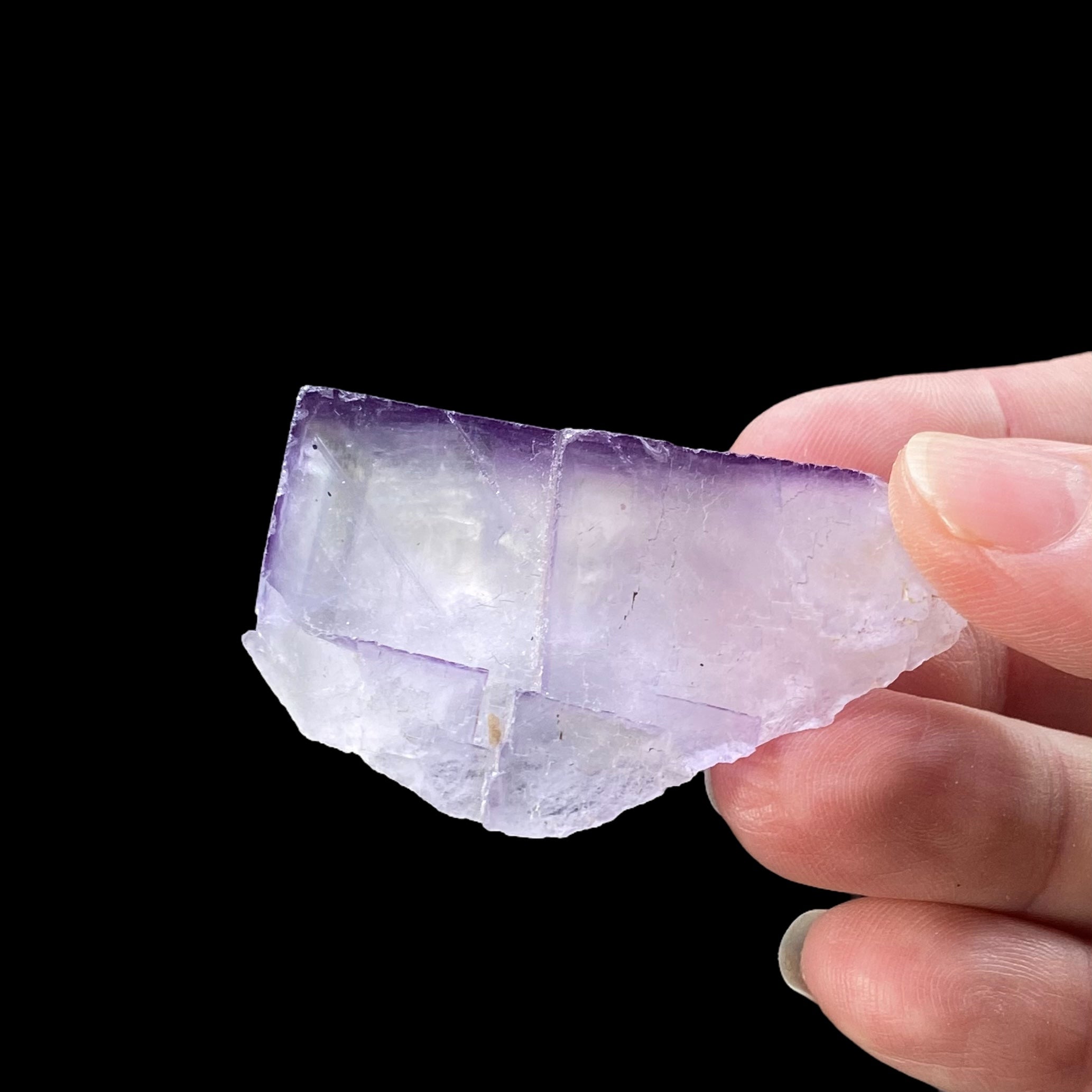 Soft Lavender & Purple Zoned Cubic Fluorite Specimen