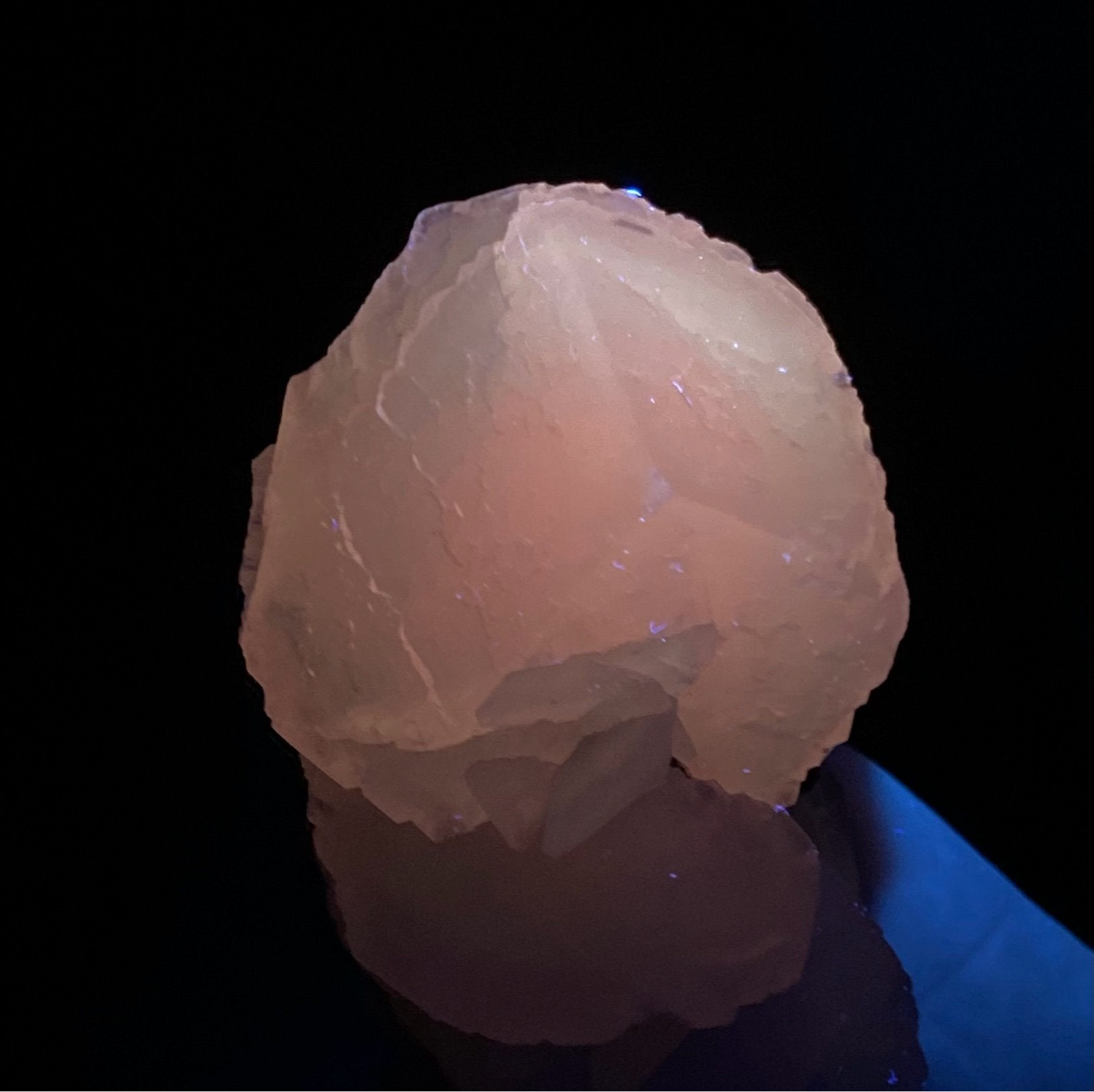 Fluorescent Calcite Specimen with Pyrite from Trepca Mine Complex, Kosovo