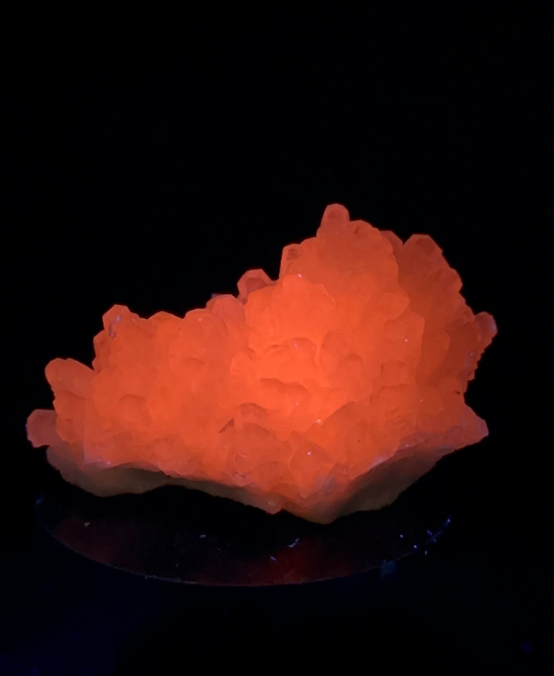 Fluorescent Calcite Cluster from Trepça Mines, Kosovo