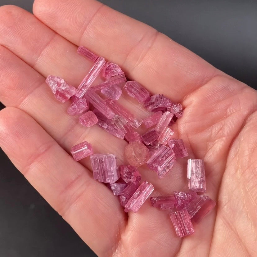 Pink Tourmaline Lots - 10 Grams Each from Paprok, Afghanistan