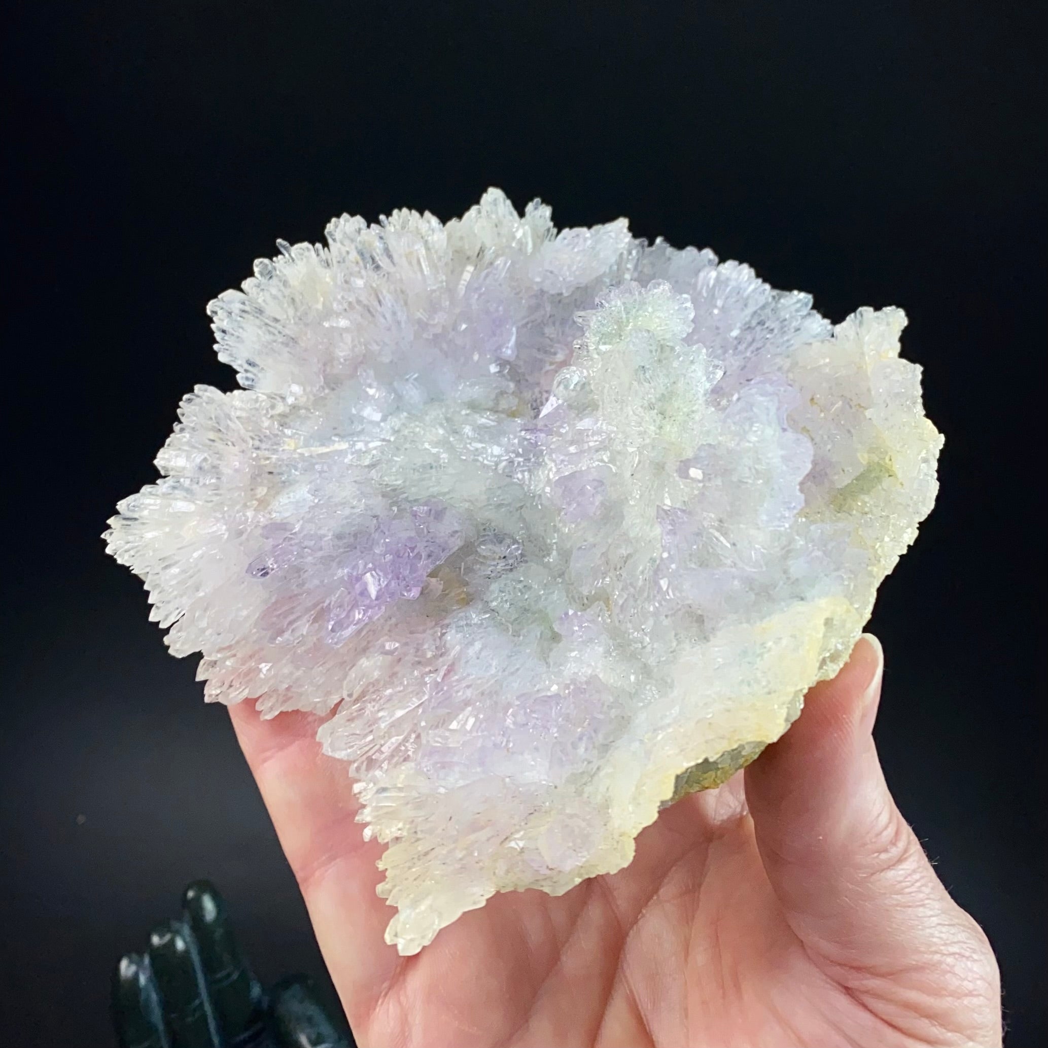 Amethyst Crystal Flower with Celadonite from Ametista do Sul, Brazil