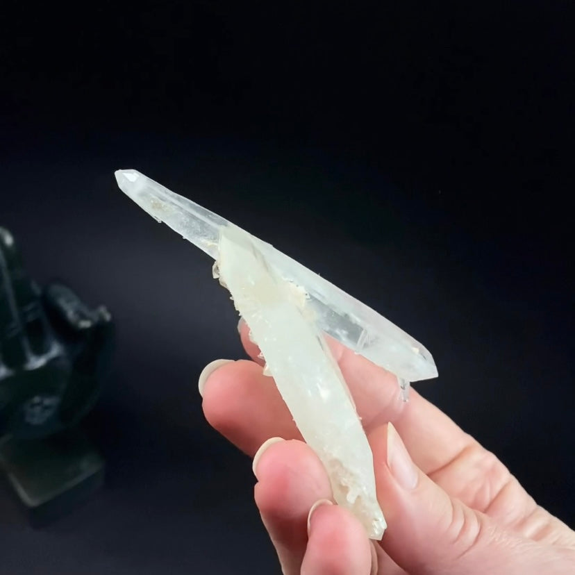 Unique Himalayan Quartz Crystal Cluster with Tabular and Laser Crystals