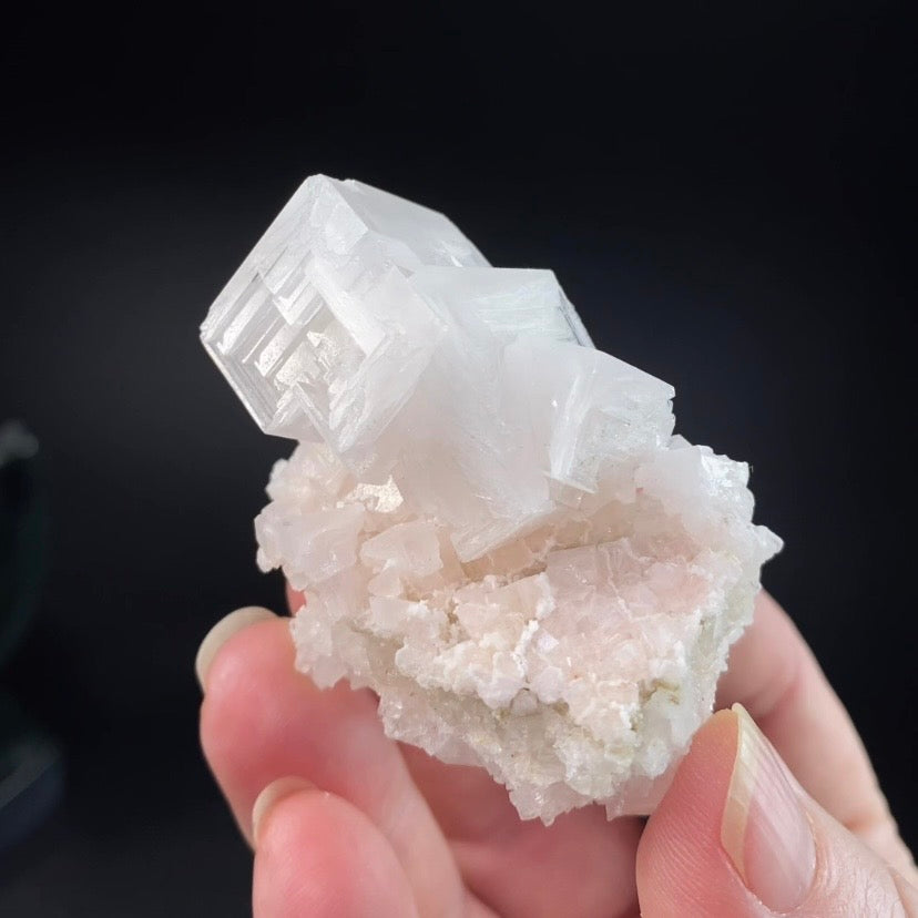 Light Pink Halite Crystal Specimen from Searles Lake