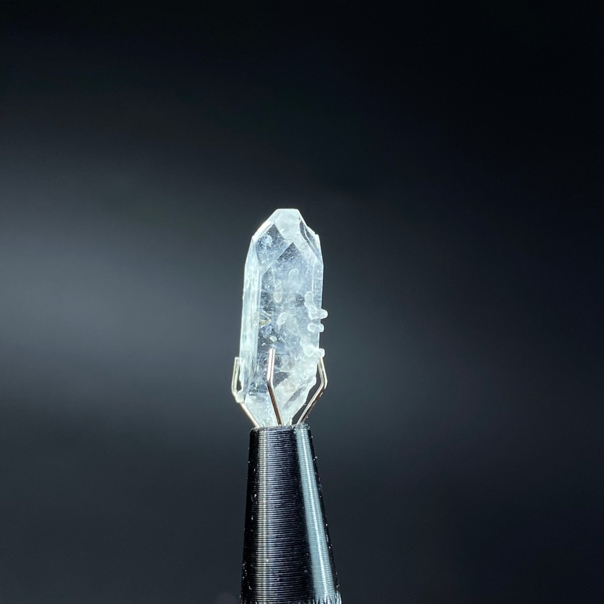 Thumbnail Clear Apophyllite Crystal with Micro Stilbite Bows from Jalgaon, Maharashtra, India