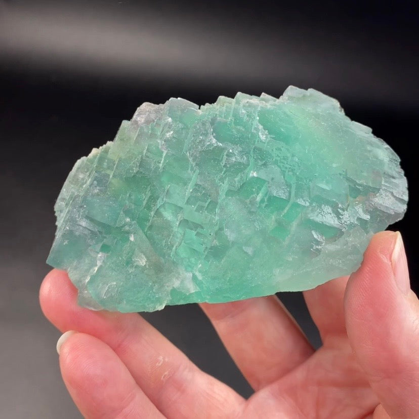Green Cubic Stepped Fluorite Specimen Yaogangxian Mine