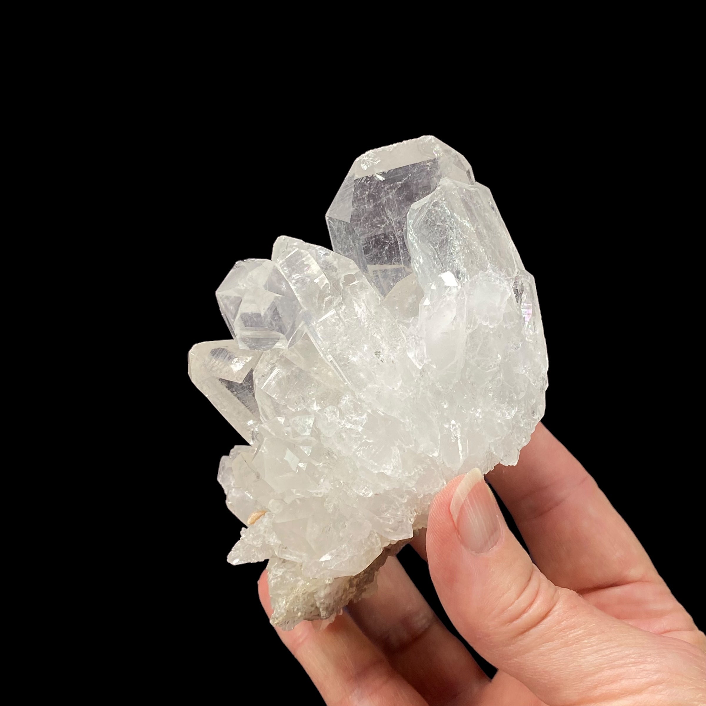 Clear Quartz Crystal Cluster with Tabular and Prismatic Crystals, Skardu District, Pakistan
