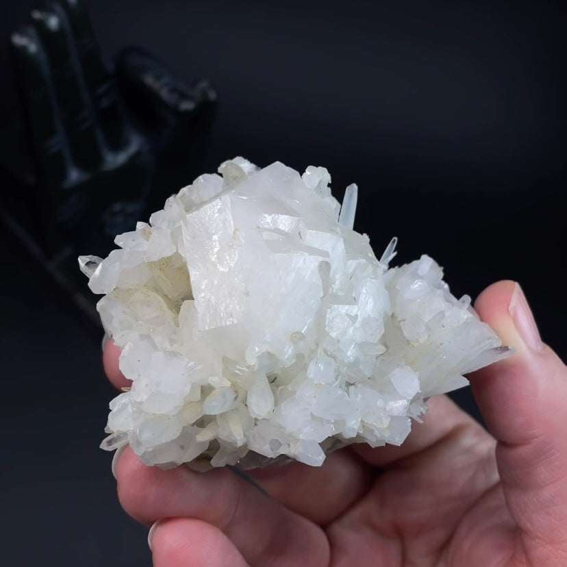 Fluorescent Calcite Specimen with Quartz Crystals from Kosovo
