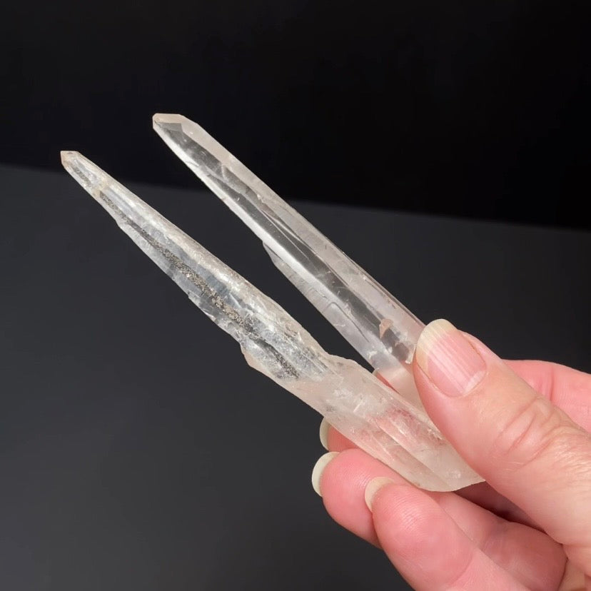 Singing Laser Quartz Crystal Pair from Minas Gerais, Brazil