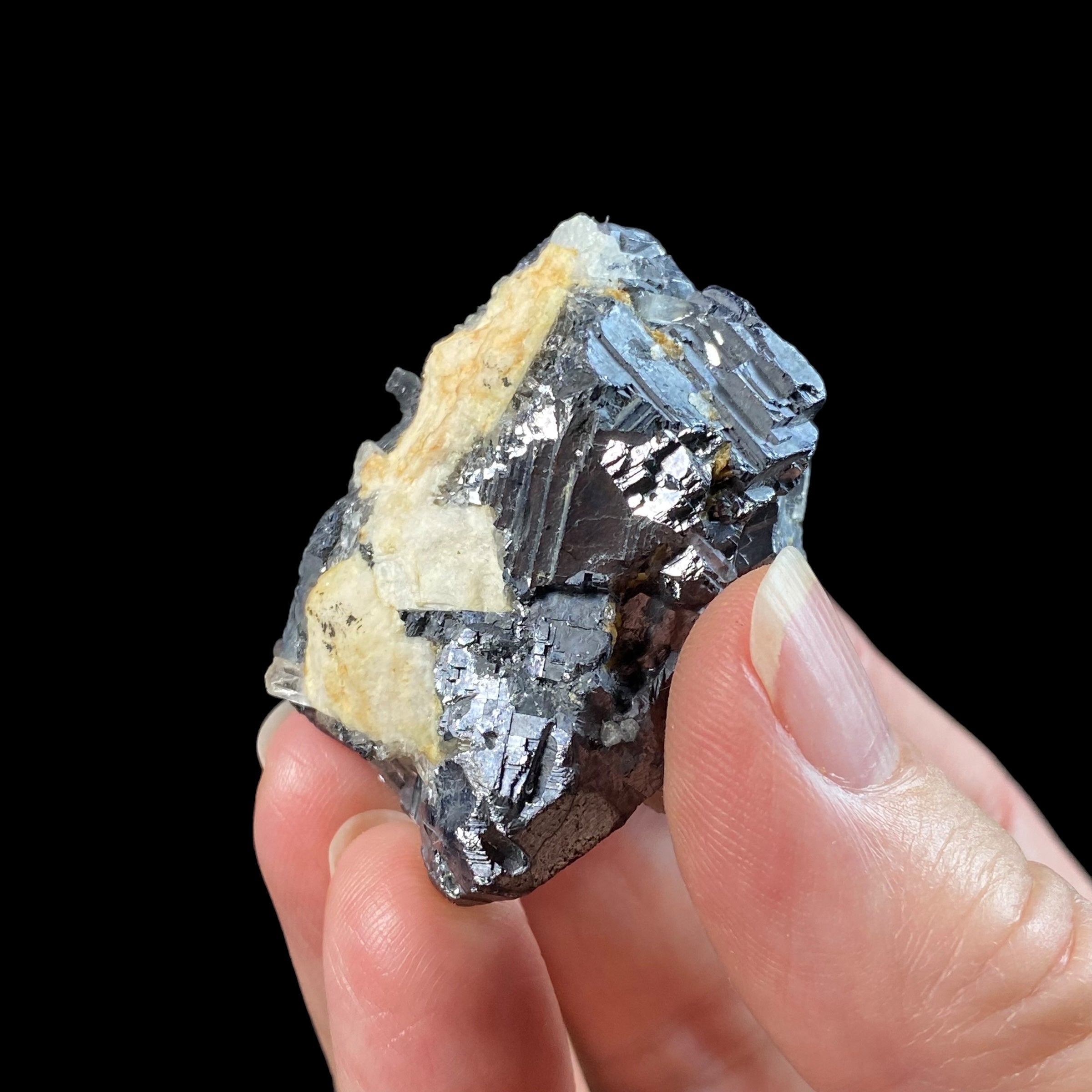 Galena Cluster with Calcite and Quartz from Trepça Mine Complex, Kosovo