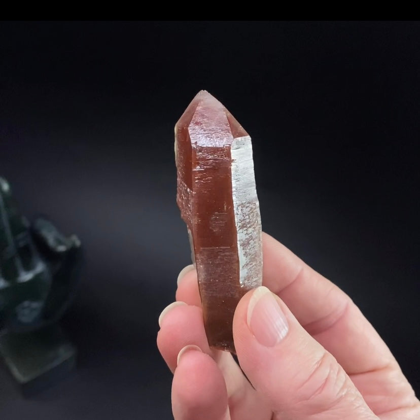 Red Hematite Quartz Crystal Specimen from Tourash, Morocco