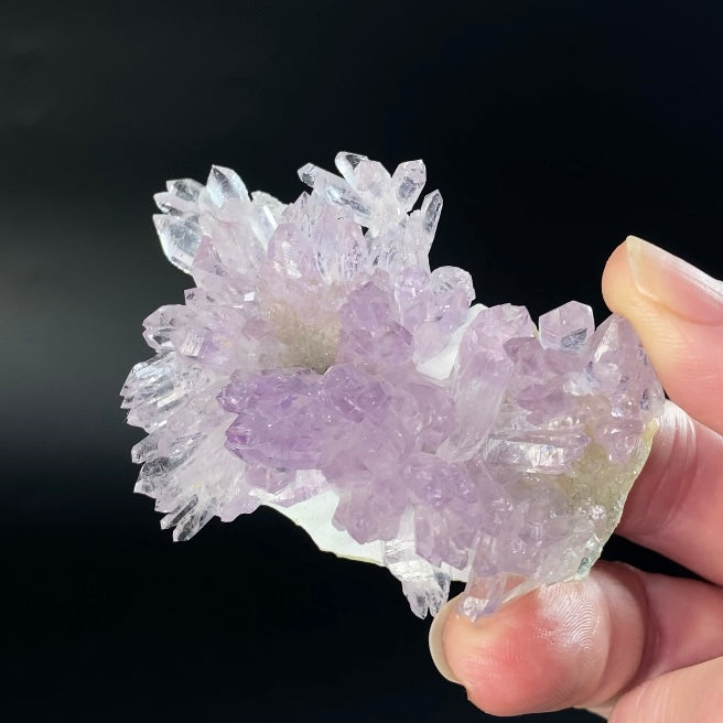 Amethyst Crystal "Flower" with Celadonite from Ametista do Sul, Brazil