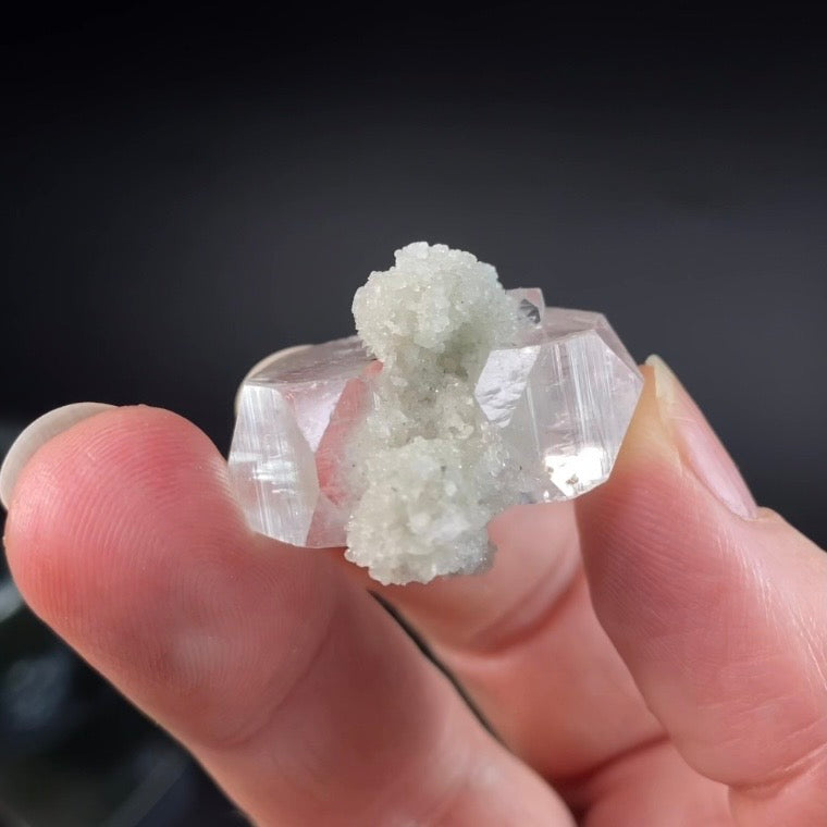 Tabular Apophyllite Crystal with Druzy Apophyllite - High Vibration Crystals and Minerals