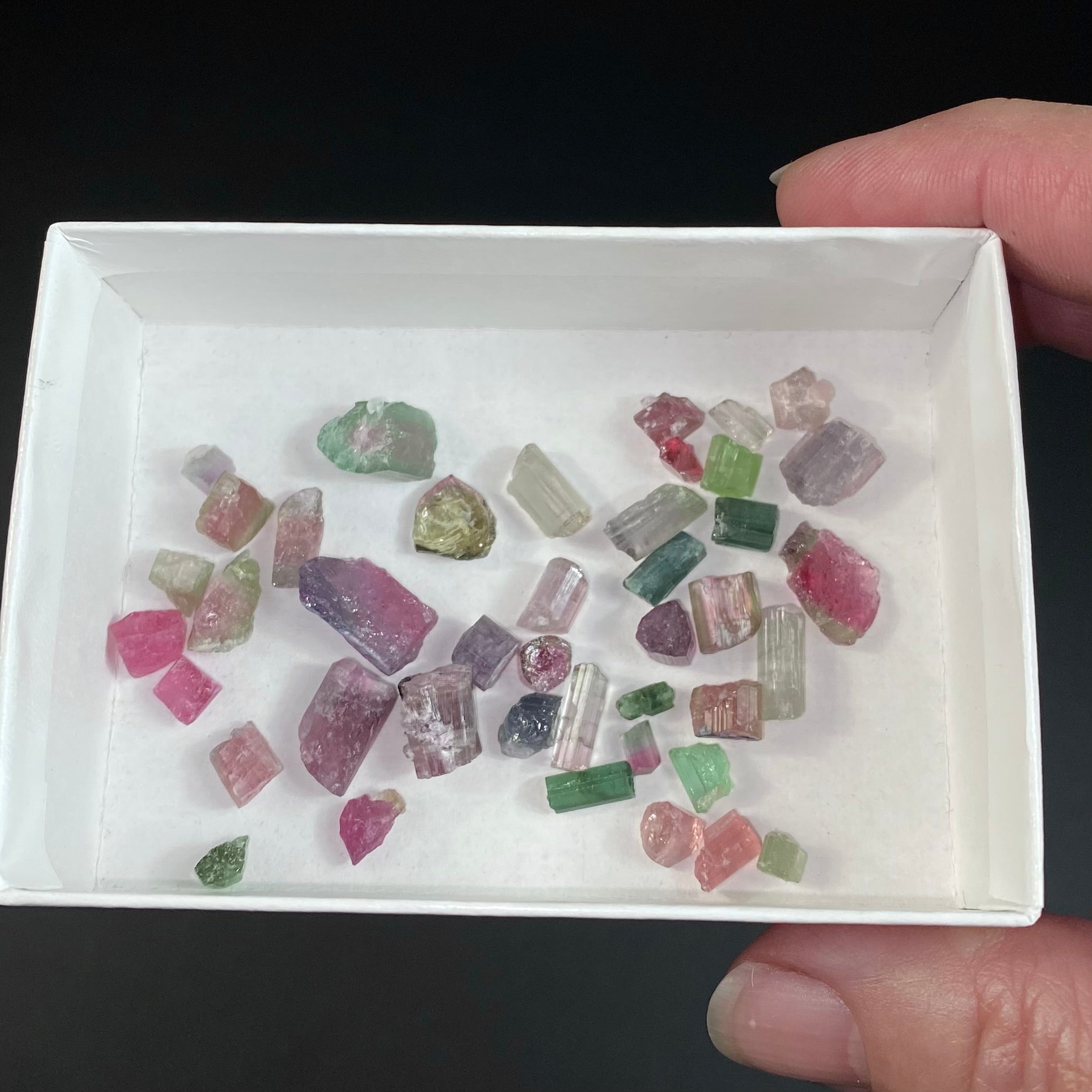 High Grade Mixed Color Tourmaline Lots of 10 Grams Each from Paprok, Afghanistan