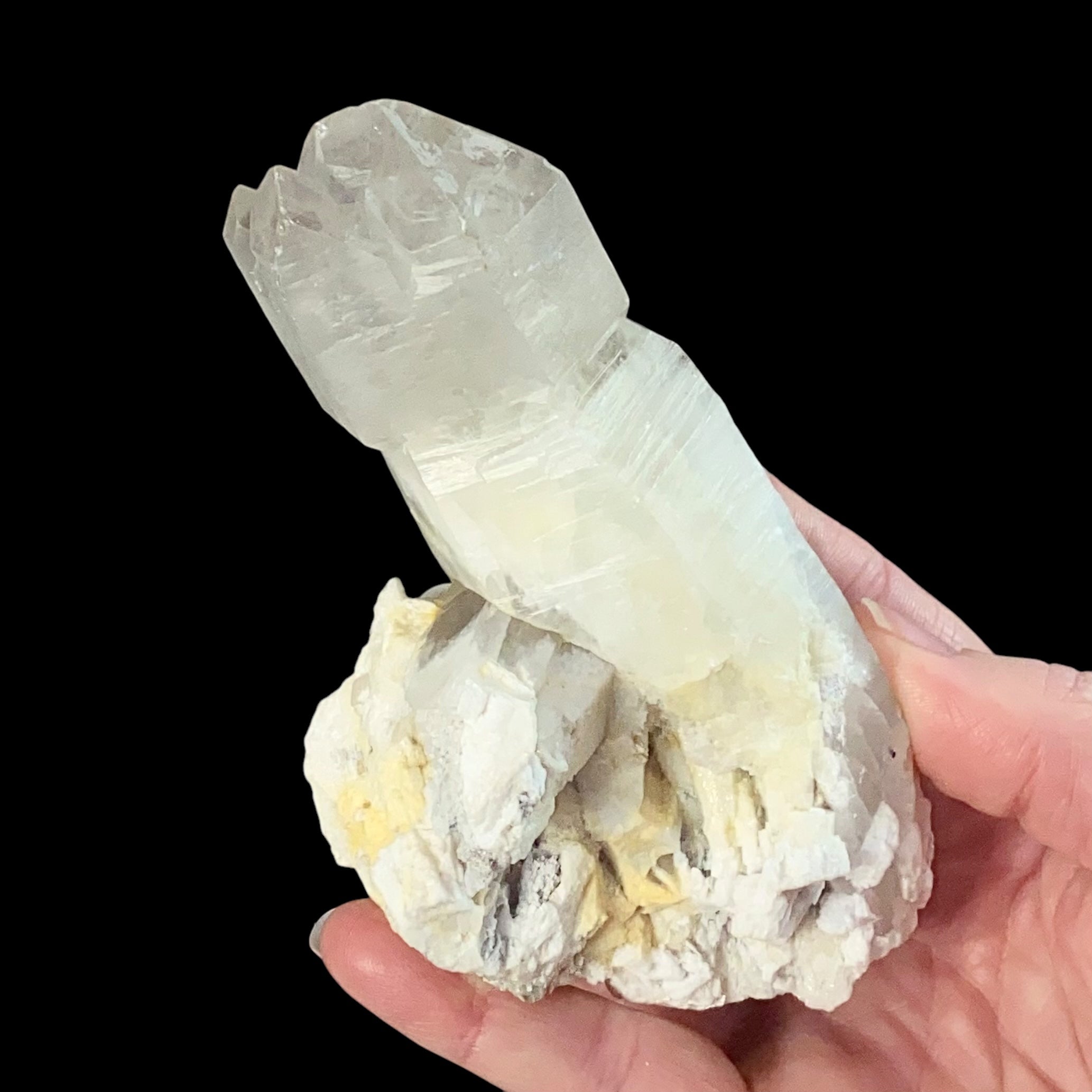Unique Quartz Scepter Crystal with Feldspar