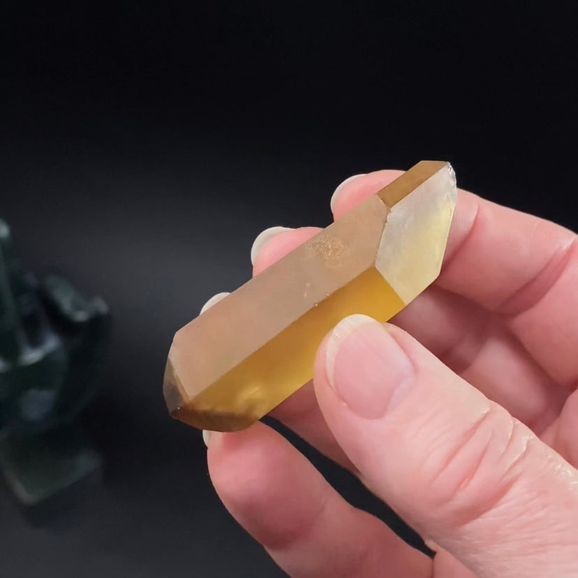 Double Terminated Smoky Citrine Crystal from Chibuku Mine, Zimbabwe