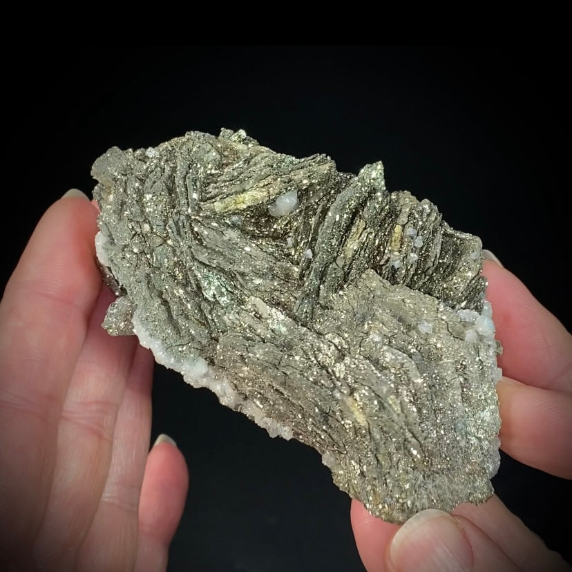 Pyrite After Pyrrhotite with Calcite from Trepca Mine Complex, Kosovo