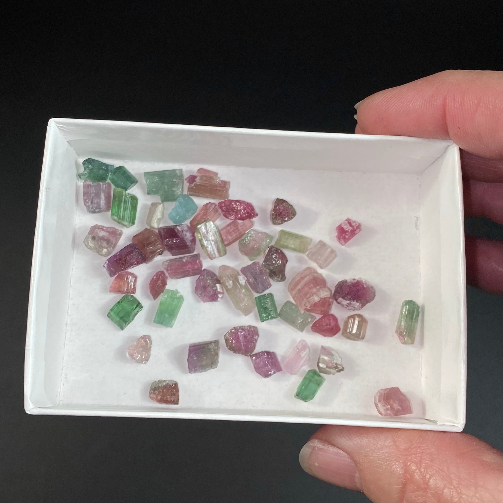High Grade Mixed Color Tourmaline Lots of 10 Grams Each from Paprok, Afghanistan