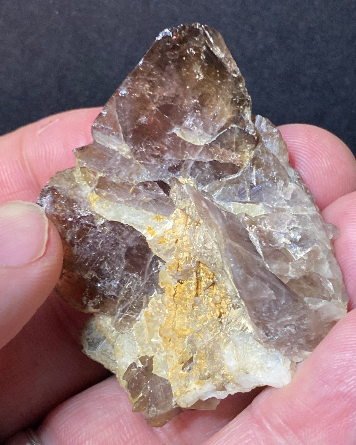 Axinite (Fe) with Feldspar & Quartz - Shigar Valley, Gilgit Baltistan, Pakistan