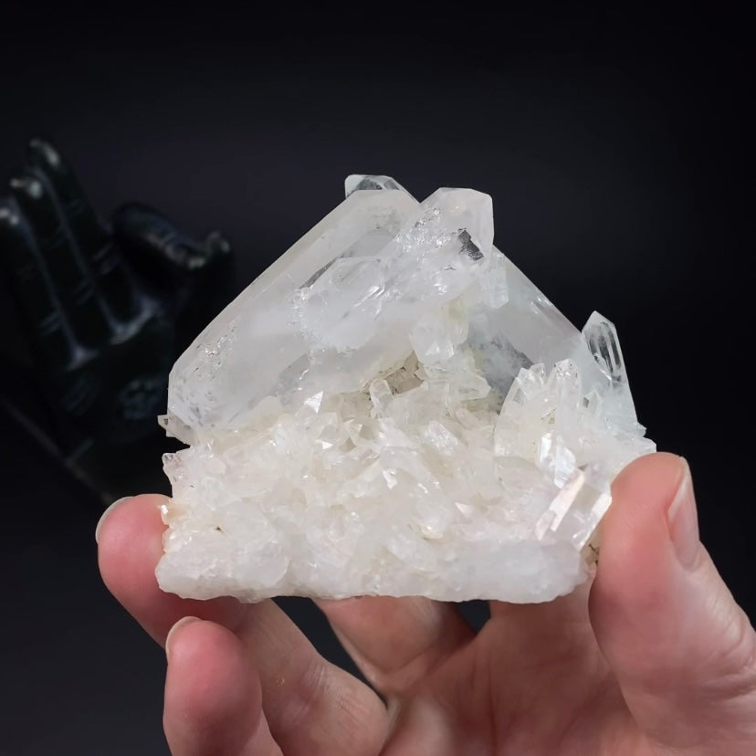 Tabular Faden Quartz & Prismatic Quartz Crystal Cluster
