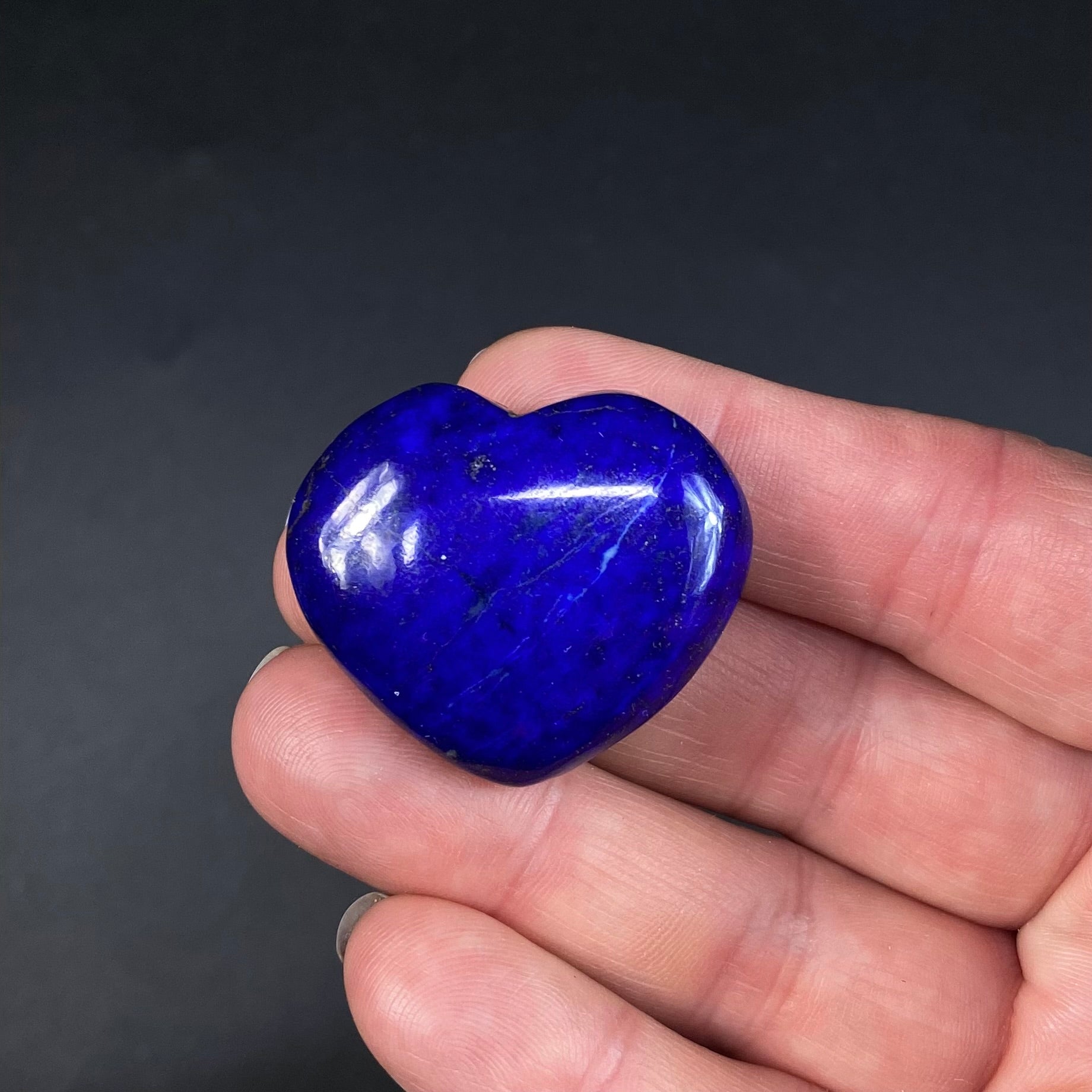 ONE Lapis Lazuli and Pyrite Polished Heart