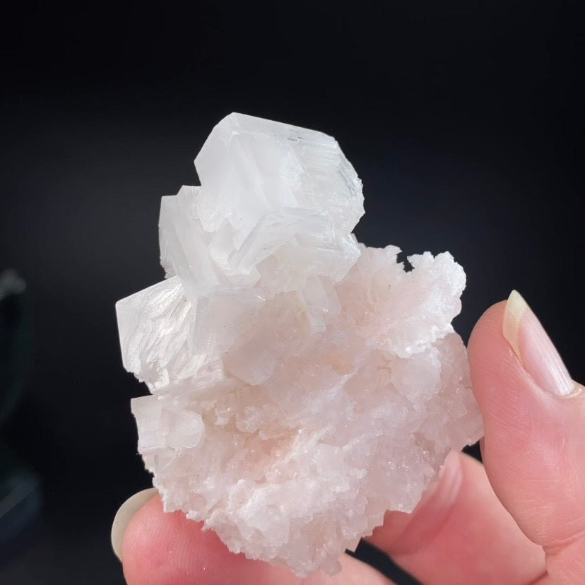 Light Pink Halite Crystal Specimen from Searles Lake
