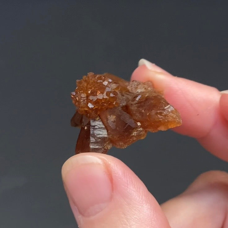 Floater Citrine Colored Honey Brown Quartz Flower Cluster - Midelt, Morocco