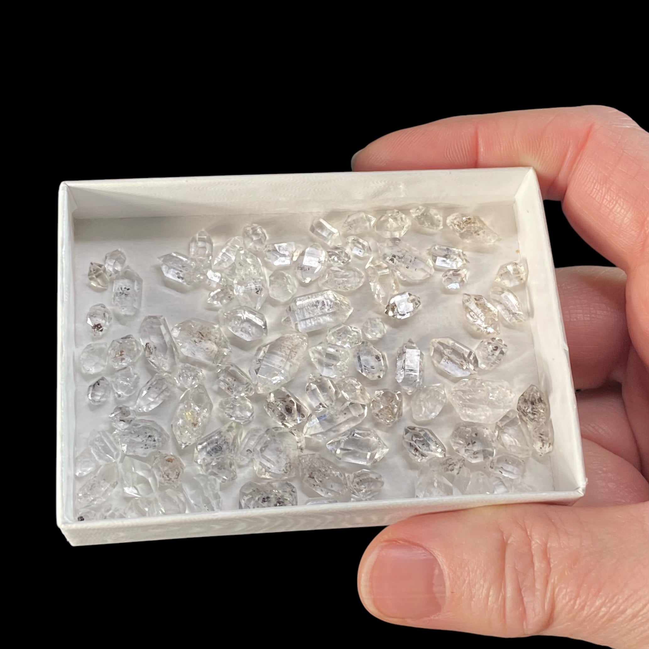 Double Terminated Diamond Style Quartz Pakimer Crystal 20 Gram Lot