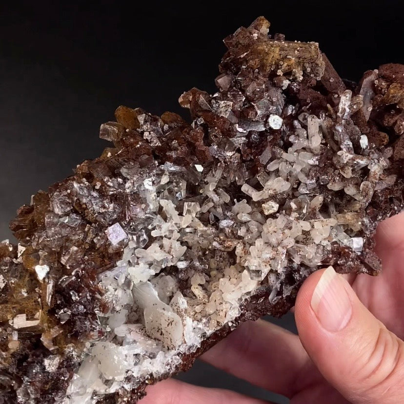 Chocolate Marshy Apophyllite Cluster with Chalcedony from Jalgaon, Maharashtra, India - Natural Crystal Cluster
