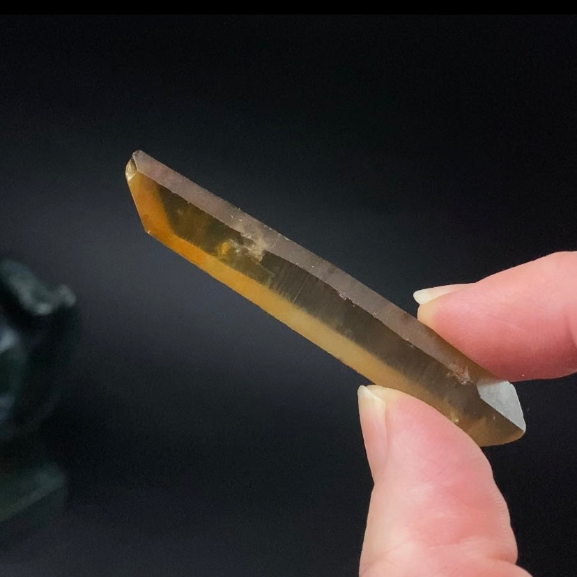 Double Terminated Slender Smoky Citrine Crystal from Chibuku Mine, Zimbabwe