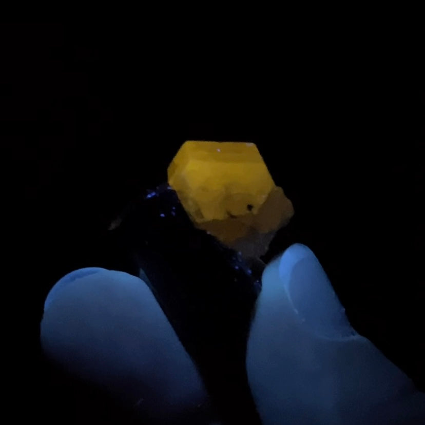 Double Terminated Apatite Crystal with Black Tourmaline and Albite