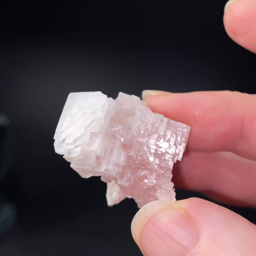 Light Pink Halite Crystal Specimen from Searles Lake
