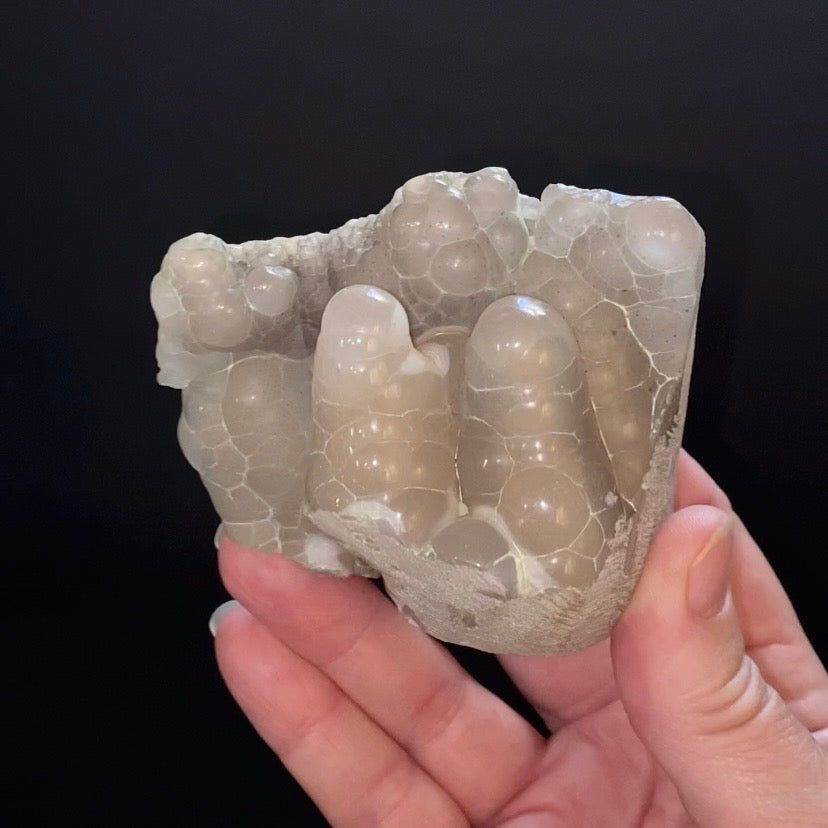 Botryoidal Chalcedony Formed in Basalt Vesicle – Maharashtra, India