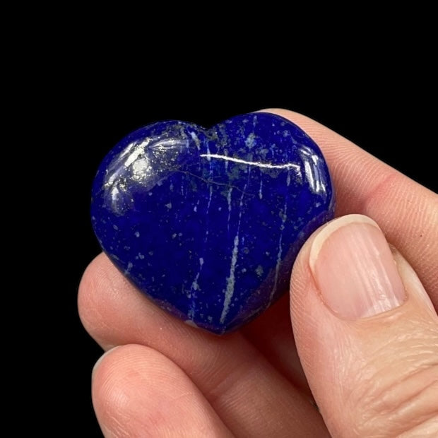 ONE High Grade, Natural Lapis & Pyrite Polished Heart