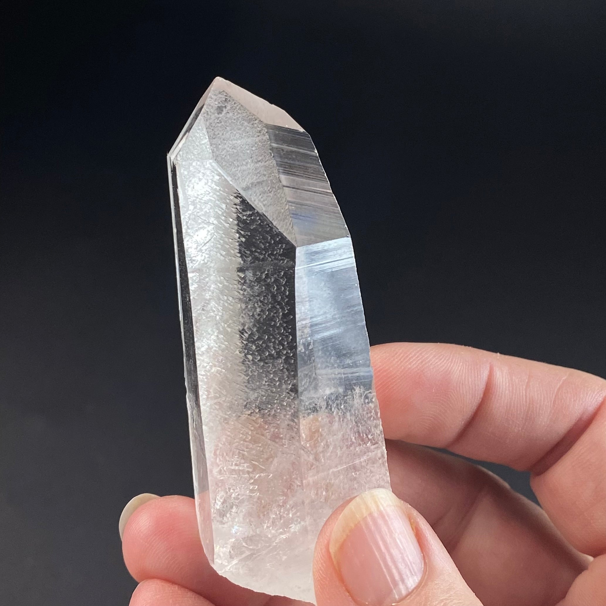 Water Clear Channeling Quartz Crystal with Starbrary Markings and Record Keeper