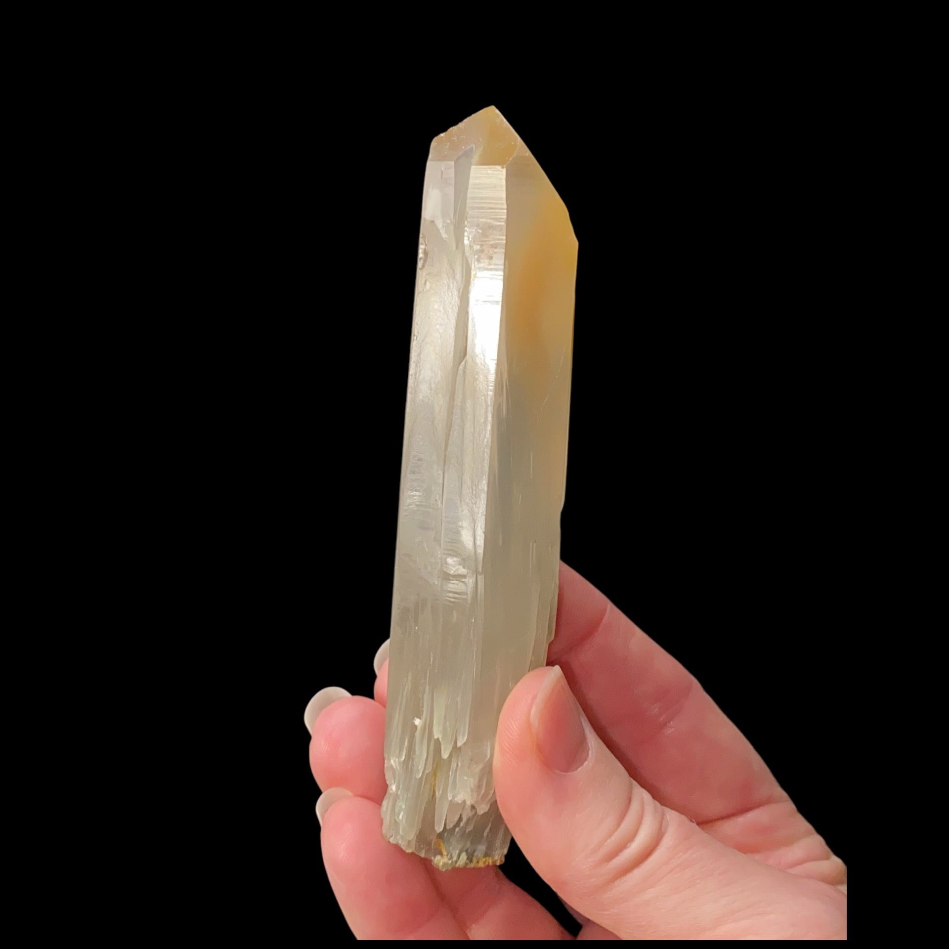 Bone Quartz Crystal with Halloysite Inclusions from Balochistan, Pakistan