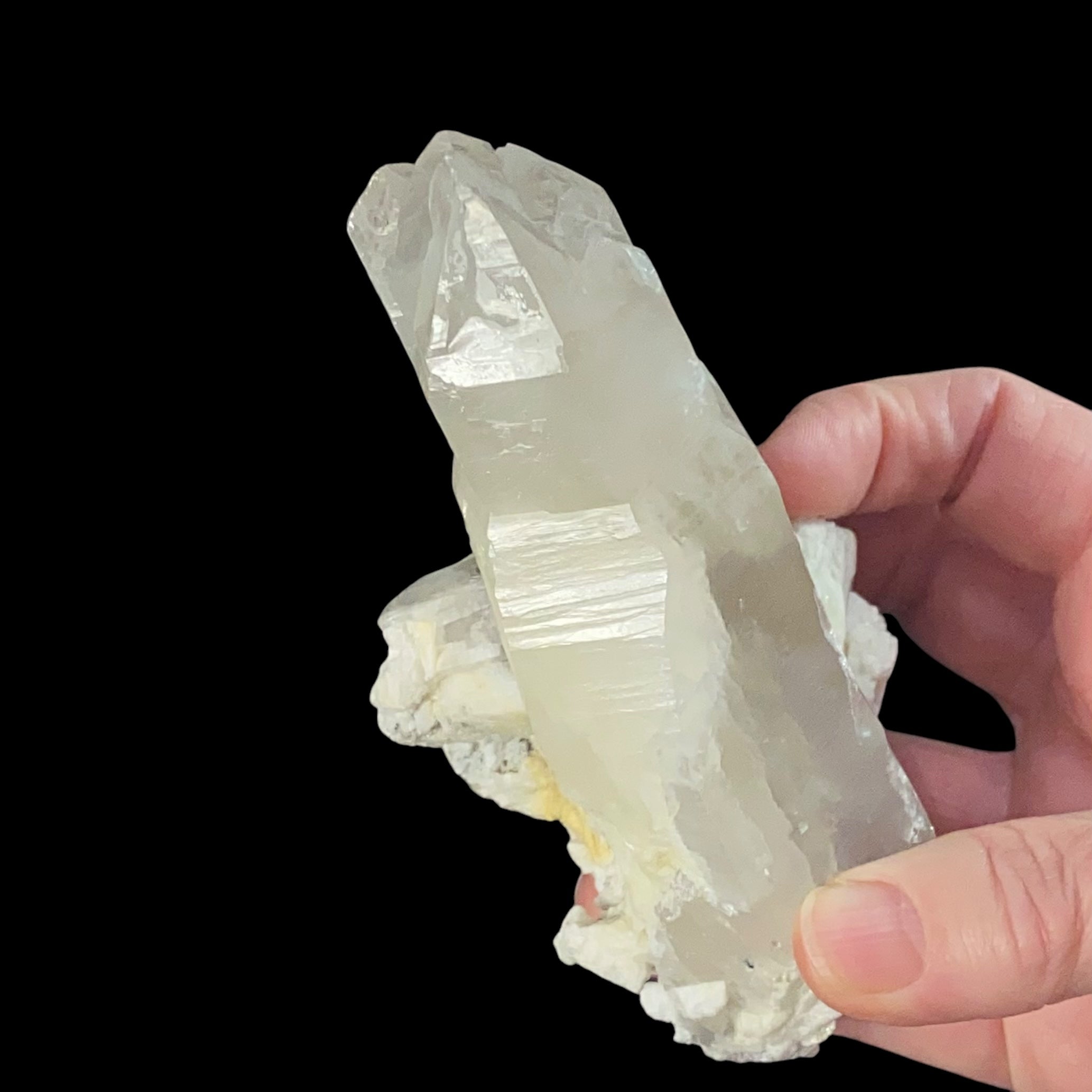 Unique Quartz Scepter Crystal with Feldspar
