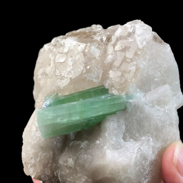 Green & Pink Watermelon Tourmaline with Smoky Quartz