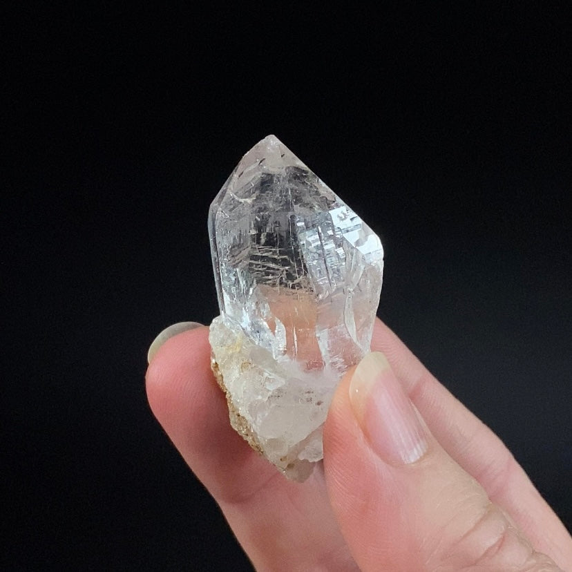 Himalayan Clear Quartz Crystal with Macromosaic Patterns