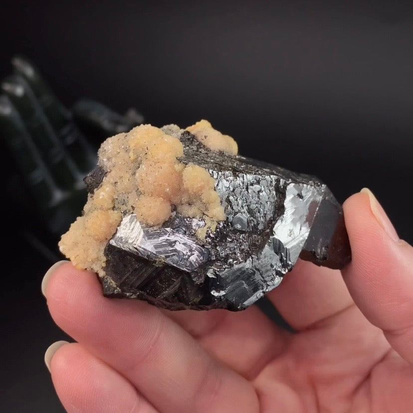 Sphalerite Cluster with Rhodochrosite from Trepça Mines, Kosovo - Natural Minerals and Crystals