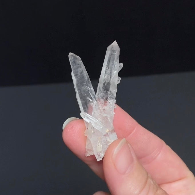 V Shaped Twin Quartz Crystal Cluster
