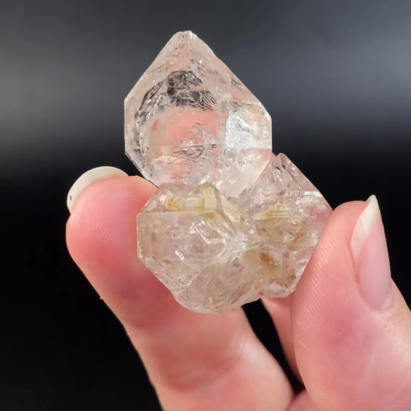 Double Terminated Fenster Window Quartz Crystal Cluster