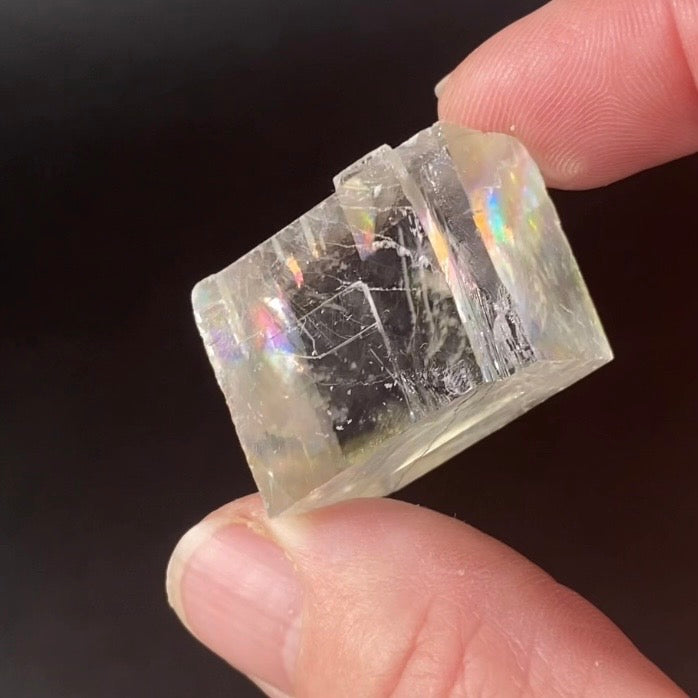 Yellow Rainbow Optical Calcite Specimen from Madagascar